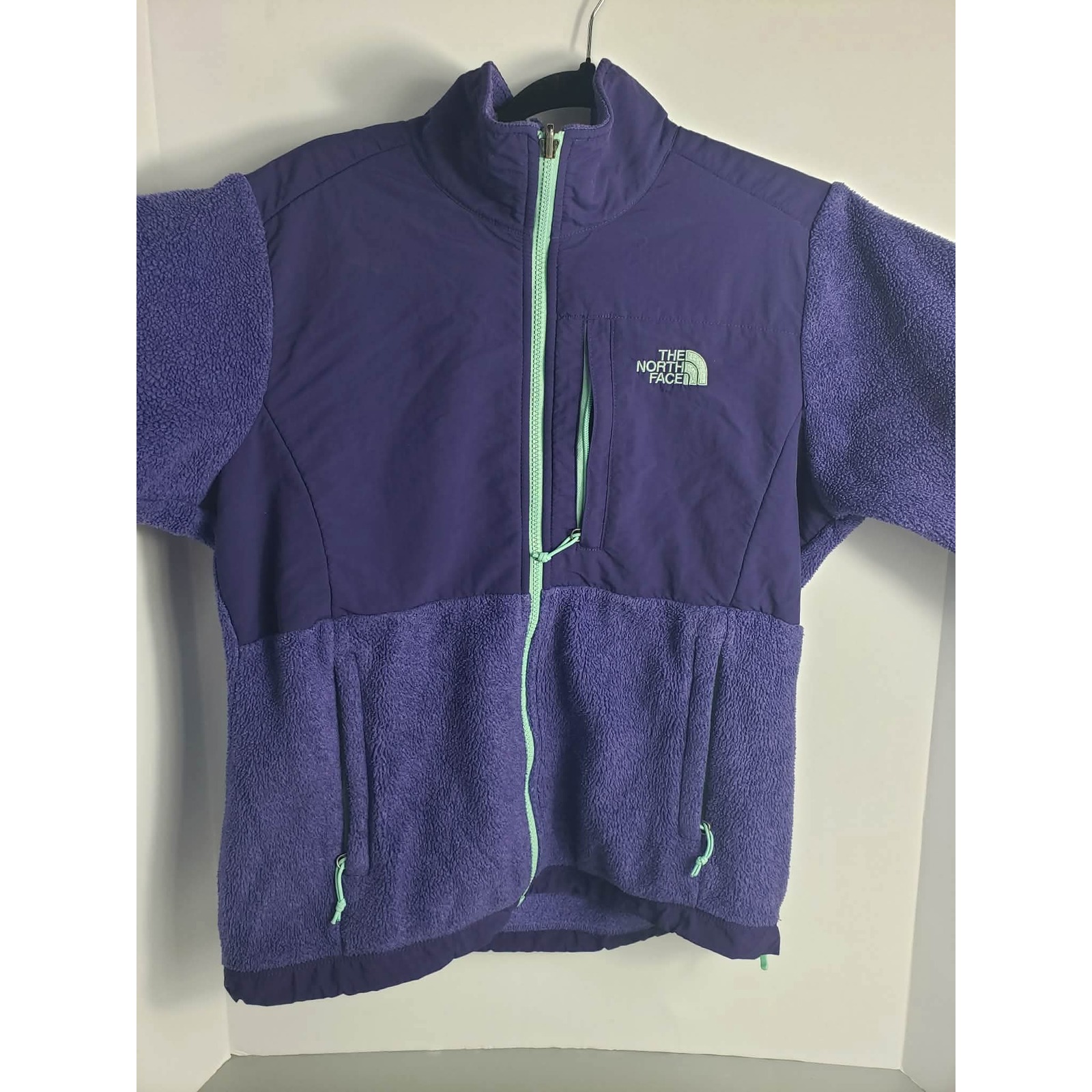 The North Face Denali Fleece Jacket Purple Mint Green Full Zip Womens M L